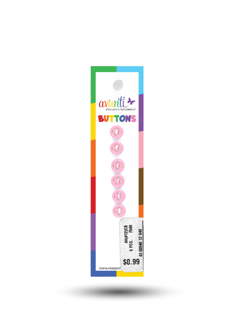 Sewing Buttons – 12L (7.5mm / 0.3 inches) with 4 Holes – Perfect for Collars, Cuffs & DIY Crafts, 12-Pack