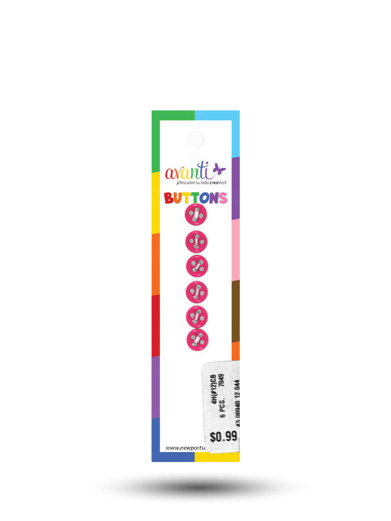 Sewing Buttons – 12L (7.5mm / 0.3 inches) with 4 Holes – Perfect for Collars, Cuffs & DIY Crafts