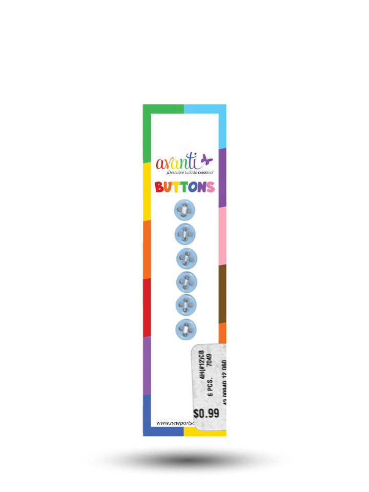 Sewing Buttons – 12L (7.5mm / 0.3 inches) with 4 Holes – Perfect for Collars, Cuffs & DIY Crafts, 12-Pack