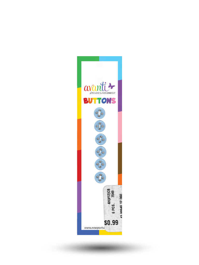 Sewing Buttons – 12L (7.5mm / 0.3 inches) with 4 Holes – Perfect for Collars, Cuffs & DIY Crafts, 12-Pack