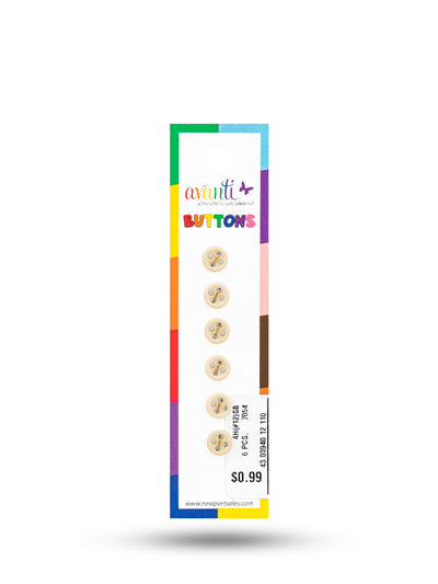 Sewing Buttons – 12L (7.5mm / 0.3 inches) with 4 Holes – Perfect for Collars, Cuffs & DIY Crafts, 12-Pack