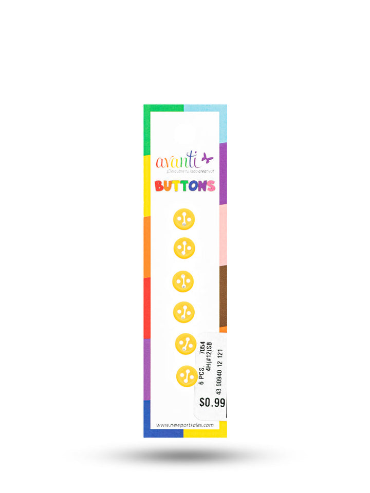 Sewing Buttons – 12L (7.5mm / 0.3 inches) with 4 Holes – Perfect for Collars, Cuffs & DIY Crafts, 12-Pack