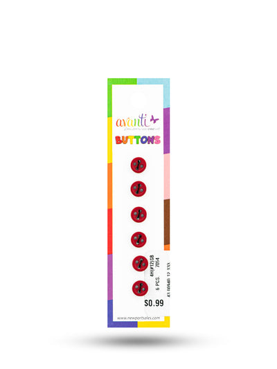Sewing Buttons – 12L (7.5mm / 0.3 inches) with 4 Holes – Perfect for Collars, Cuffs & DIY Crafts, 12-Pack