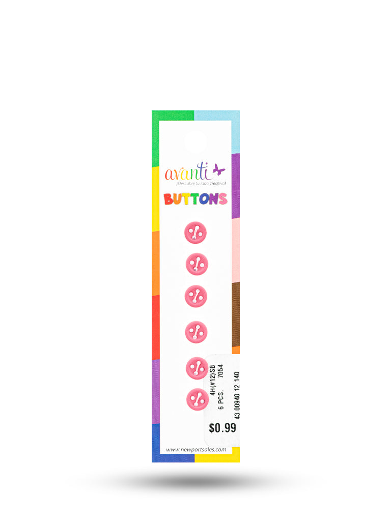 Sewing Buttons – 12L (7.5mm / 0.3 inches) with 4 Holes – Perfect for Collars, Cuffs & DIY Crafts