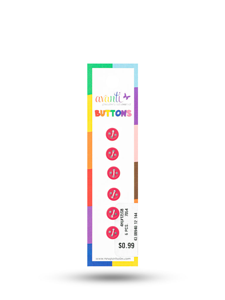 Sewing Buttons – 12L (7.5mm / 0.3 inches) with 4 Holes – Perfect for Collars, Cuffs & DIY Crafts