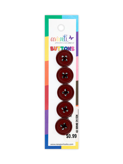 Sewing Buttons – 24L (15mm / 0.6 inches) with 4 Holes – Perfect for Shirts, Sweaters & Light Jackets