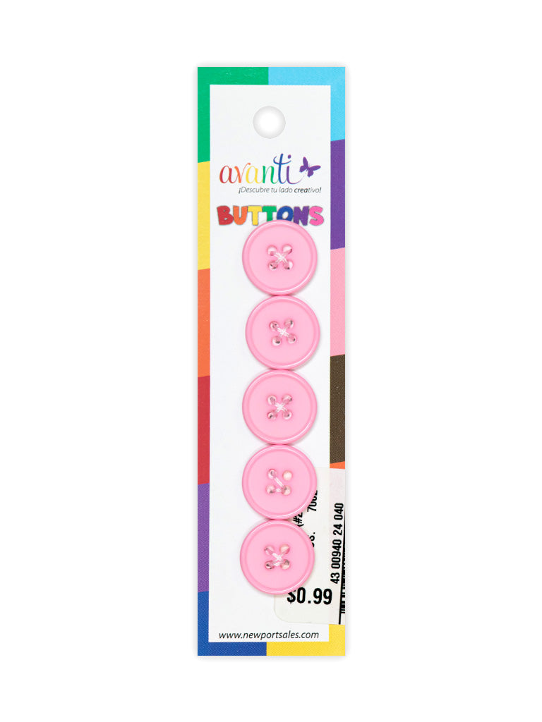 Sewing Buttons – 24L (15mm / 0.6 inches) with 4 Holes – Perfect for Shirts, Sweaters & Light Jackets, 12-Pack