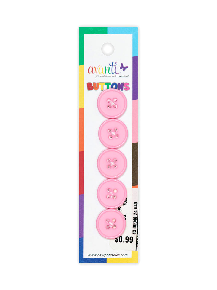 Sewing Buttons – 24L (15mm / 0.6 inches) with 4 Holes – Perfect for Shirts, Sweaters & Light Jackets, 12-Pack