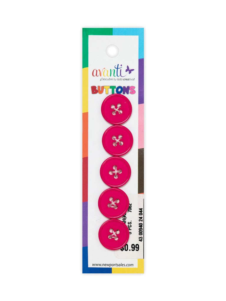 Sewing Buttons – 24L (15mm / 0.6 inches) with 4 Holes – Perfect for Shirts, Sweaters & Light Jackets