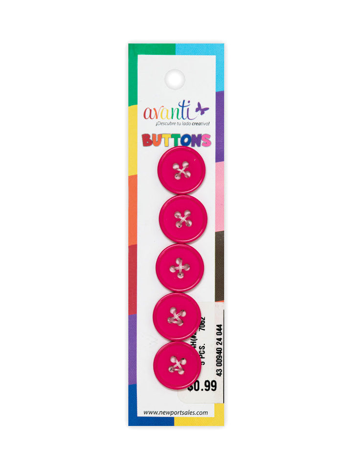 Sewing Buttons – 24L (15mm / 0.6 inches) with 4 Holes – Perfect for Shirts, Sweaters & Light Jackets, 12-Pack