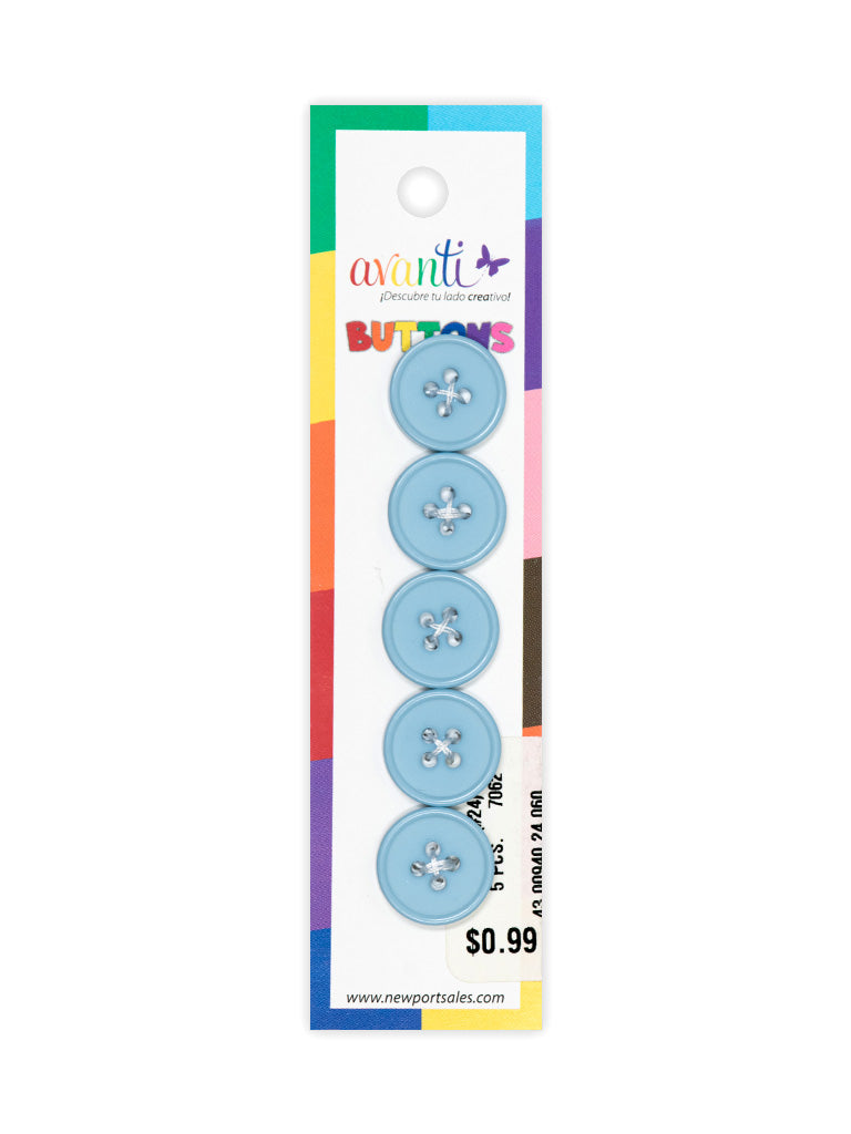 Sewing Buttons – 24L (15mm / 0.6 inches) with 4 Holes – Perfect for Shirts, Sweaters & Light Jackets