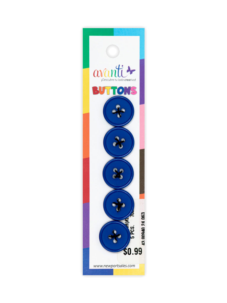 Sewing Buttons – 24L (15mm / 0.6 inches) with 4 Holes – Perfect for Shirts, Sweaters & Light Jackets