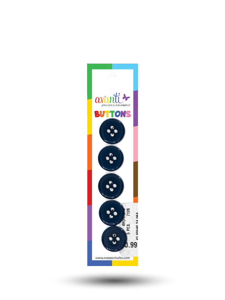 Sewing Buttons – 24L (15mm / 0.6 inches) with 4 Holes – Perfect for Shirts, Sweaters & Light Jackets