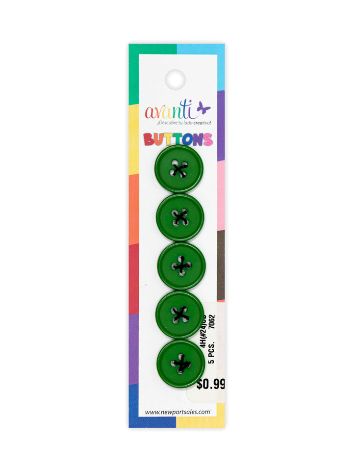 Sewing Buttons – 24L (15mm / 0.6 inches) with 4 Holes – Perfect for Shirts, Sweaters & Light Jackets