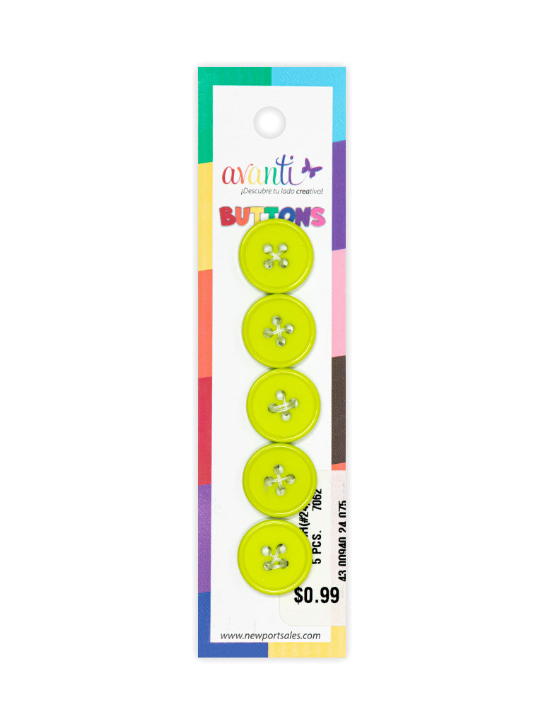 Sewing Buttons – 24L (15mm / 0.6 inches) with 4 Holes – Perfect for Shirts, Sweaters & Light Jackets