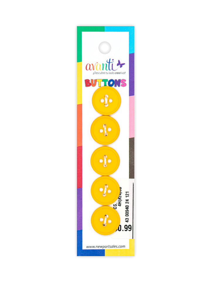 Sewing Buttons – 24L (15mm / 0.6 inches) with 4 Holes – Perfect for Shirts, Sweaters & Light Jackets