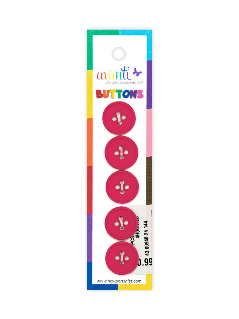 Sewing Buttons – 24L (15mm / 0.6 inches) with 4 Holes – Perfect for Shirts, Sweaters & Light Jackets