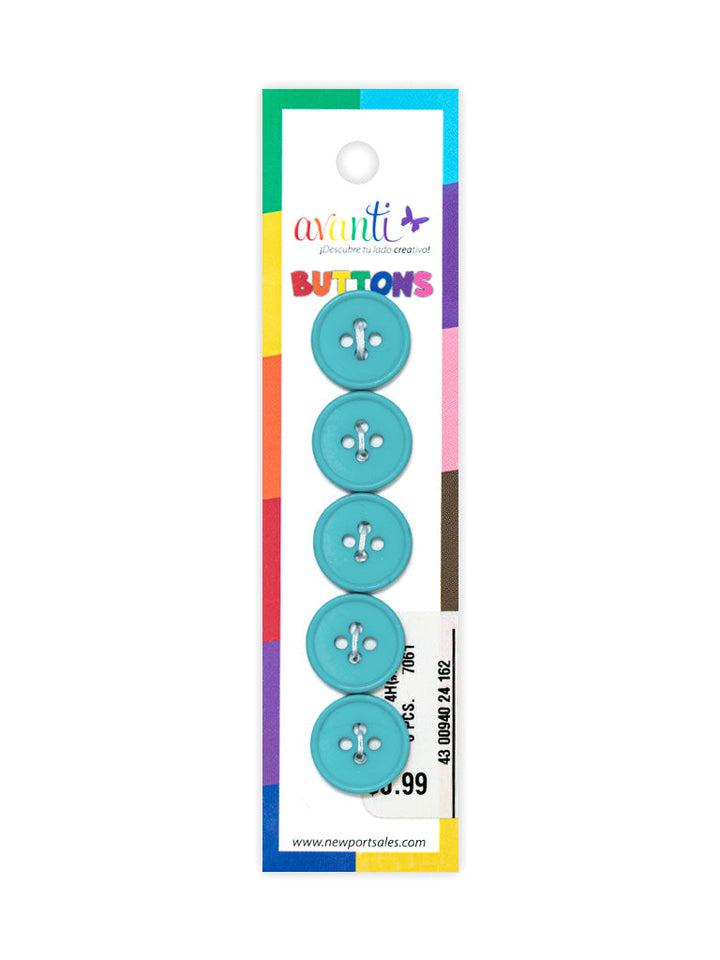 Sewing Buttons – 24L (15mm / 0.6 inches) with 4 Holes – Perfect for Shirts, Sweaters & Light Jackets, 12-Pack