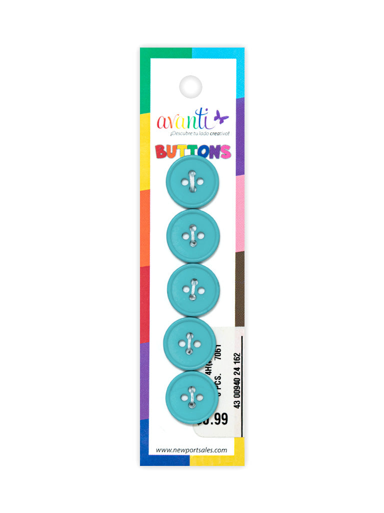 Sewing Buttons – 24L (15mm / 0.6 inches) with 4 Holes – Perfect for Shirts, Sweaters & Light Jackets, 12-Pack