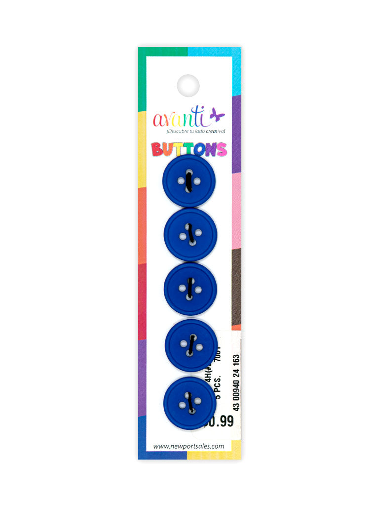 Sewing Buttons – 24L (15mm / 0.6 inches) with 4 Holes – Perfect for Shirts, Sweaters & Light Jackets