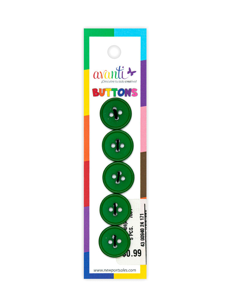Sewing Buttons – 24L (15mm / 0.6 inches) with 4 Holes – Perfect for Shirts, Sweaters & Light Jackets, 12-Pack