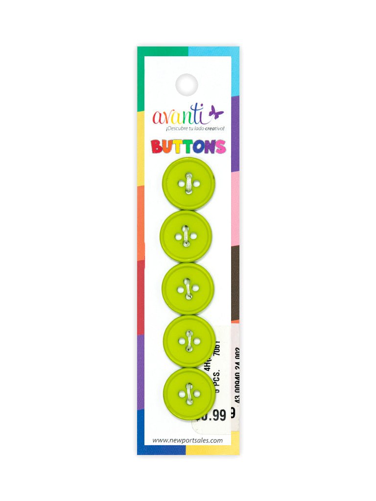 Sewing Buttons – 24L (15mm / 0.6 inches) with 4 Holes – Perfect for Shirts, Sweaters & Light Jackets