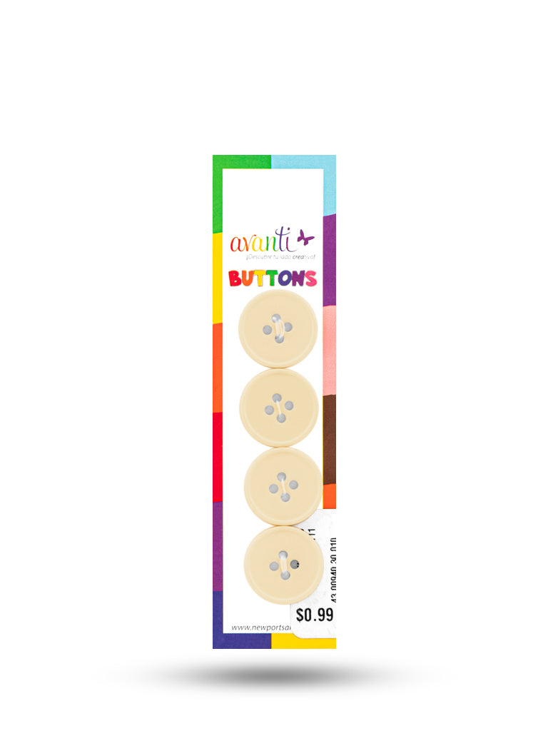 Sewing Buttons – 30L (19mm / 0.75 inches) with 4 Holes – Perfect for Jackets, Dresses & Home Décor