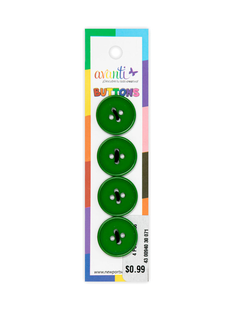Sewing Buttons – 30L (19mm / 0.75 inches) with 4 Holes – Perfect for Jackets, Dresses & Home Décor