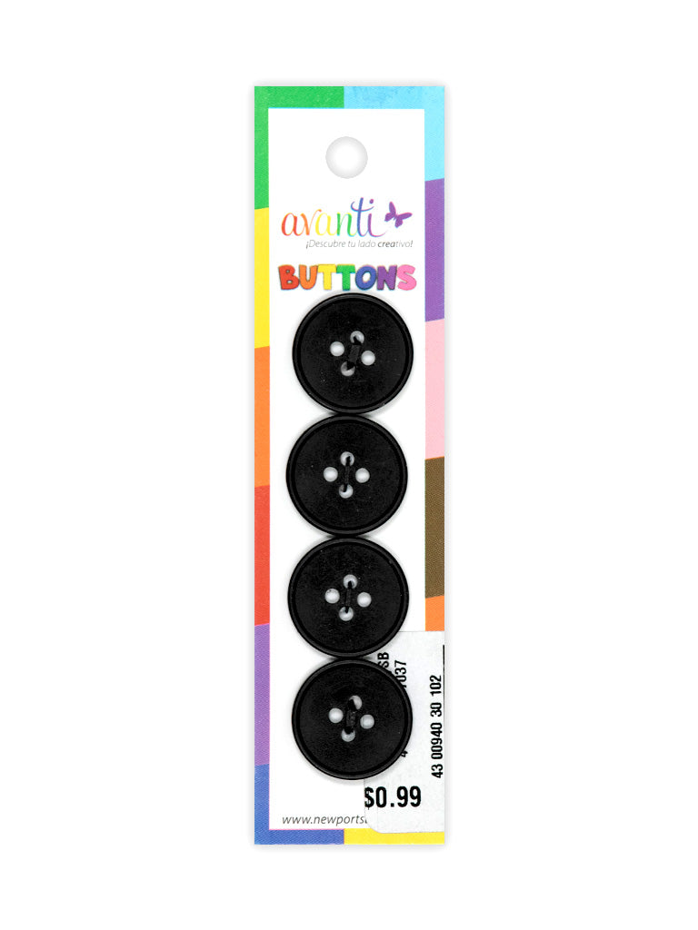 Sewing Buttons – 30L (19mm / 0.75 inches) with 4 Holes – Perfect for Jackets, Dresses & Home Décor