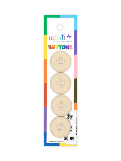 Sewing Buttons – 30L (19mm / 0.75 inches) with 4 Holes – Perfect for Jackets, Dresses & Home Décor