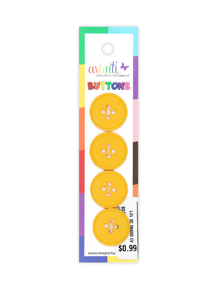 Sewing Buttons – 30L (19mm / 0.75 inches) with 4 Holes – Perfect for Jackets, Dresses & Home Décor