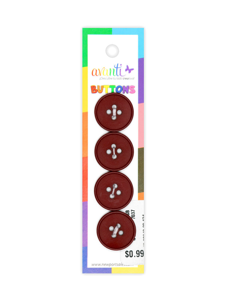 Sewing Buttons – 30L (19mm / 0.75 inches) with 4 Holes – Perfect for Jackets, Dresses & Home Décor