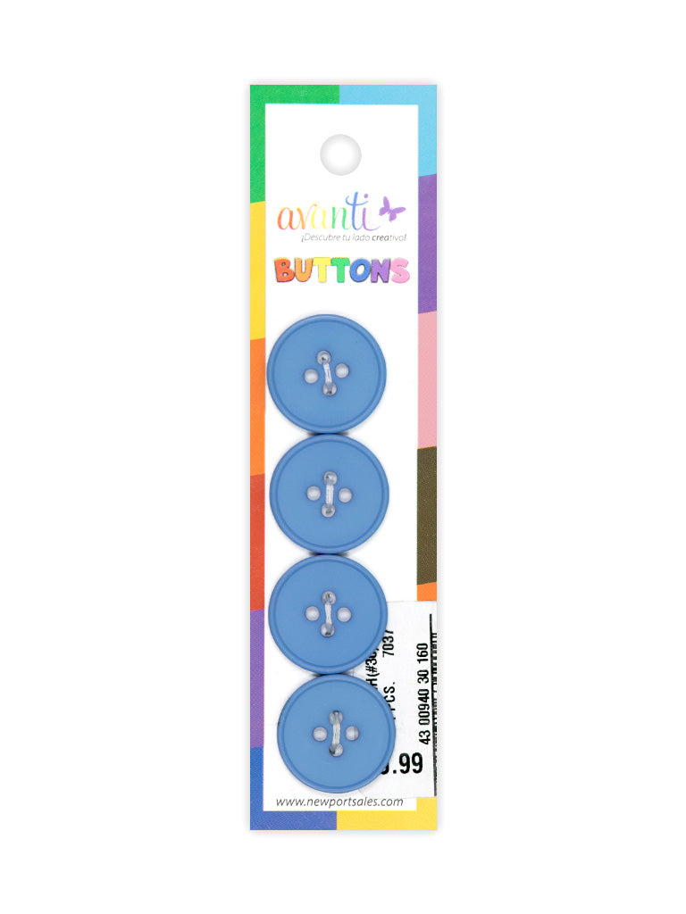 Sewing Buttons – 30L (19mm / 0.75 inches) with 4 Holes – Perfect for Jackets, Dresses & Home Décor