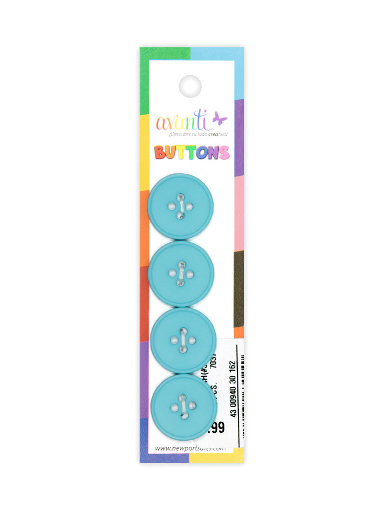 Sewing Buttons – 30L (19mm / 0.75 inches) with 4 Holes – Perfect for Jackets, Dresses & Home Décor