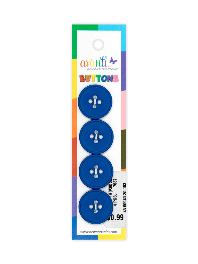 Sewing Buttons – 30L (19mm / 0.75 inches) with 4 Holes – Perfect for Jackets, Dresses & Home Décor