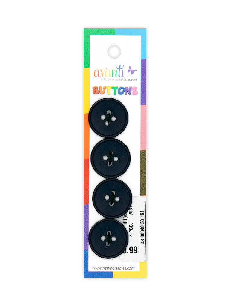 Sewing Buttons – 30L (19mm / 0.75 inches) with 4 Holes – Perfect for Jackets, Dresses & Home Décor