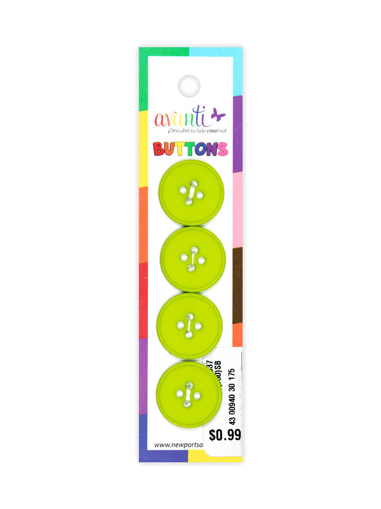 Sewing Buttons – 30L (19mm / 0.75 inches) with 4 Holes – Perfect for Jackets, Dresses & Home Décor