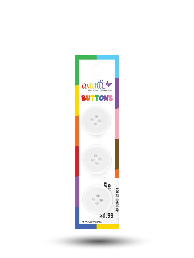 Sewing Buttons – 32L (20mm / 0.79 inches) with 4 Holes – Perfect for Coats, Blazers & Home Decor, 12-Pack