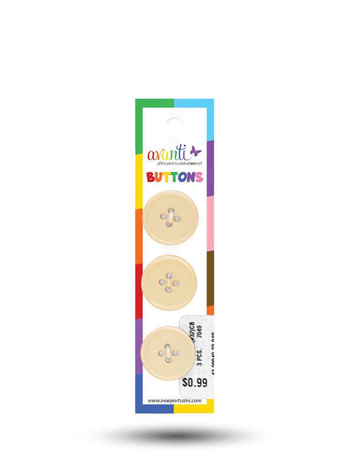 Sewing Buttons – 32L (20mm / 0.79 inches) with 4 Holes – Perfect for Coats, Blazers & Home Decor