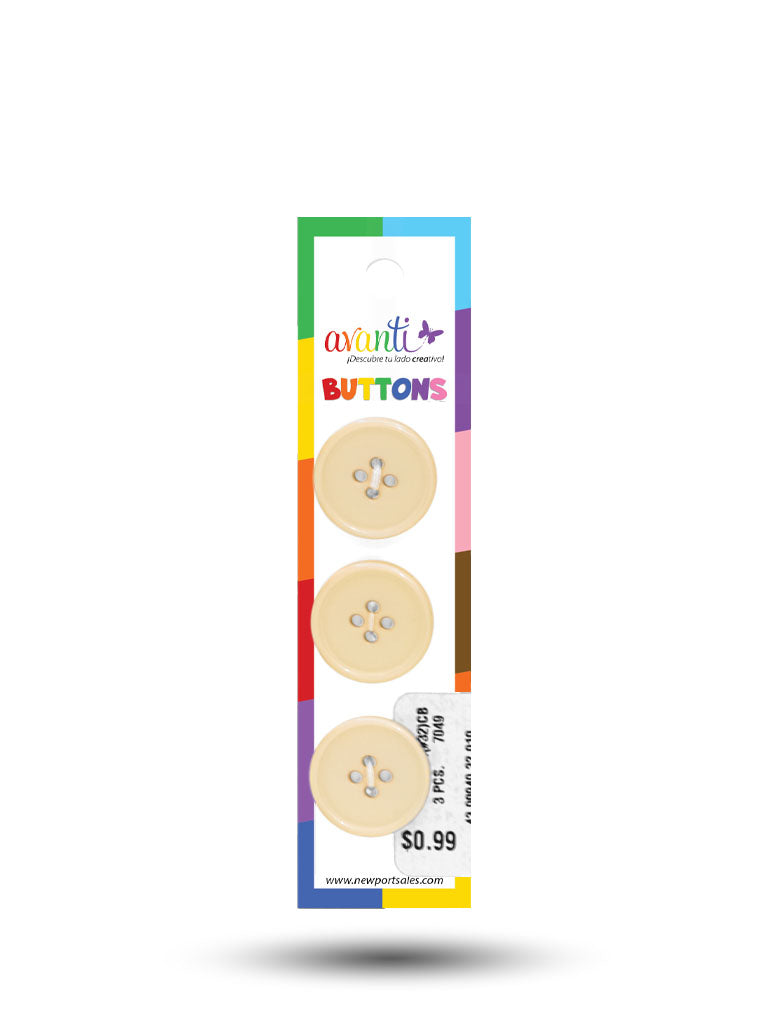 Sewing Buttons – 32L (20mm / 0.79 inches) with 4 Holes – Perfect for Coats, Blazers & Home Decor, 12-Pack