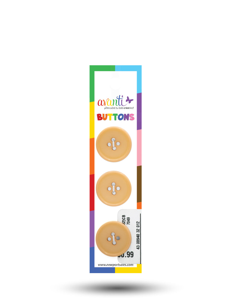 Sewing Buttons – 32L (20mm / 0.79 inches) with 4 Holes – Perfect for Coats, Blazers & Home Decor, 12-Pack