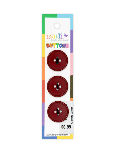 Sewing Buttons – 32L (20mm / 0.79 inches) with 4 Holes – Perfect for Coats, Blazers & Home Decor, 12-Pack