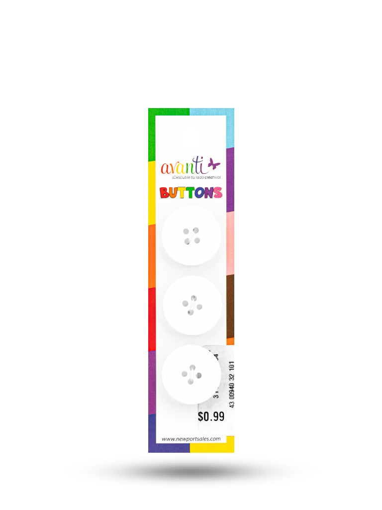 Sewing Buttons – 32L (20mm / 0.79 inches) with 4 Holes – Perfect for Coats, Blazers & Home Decor, 12-Pack