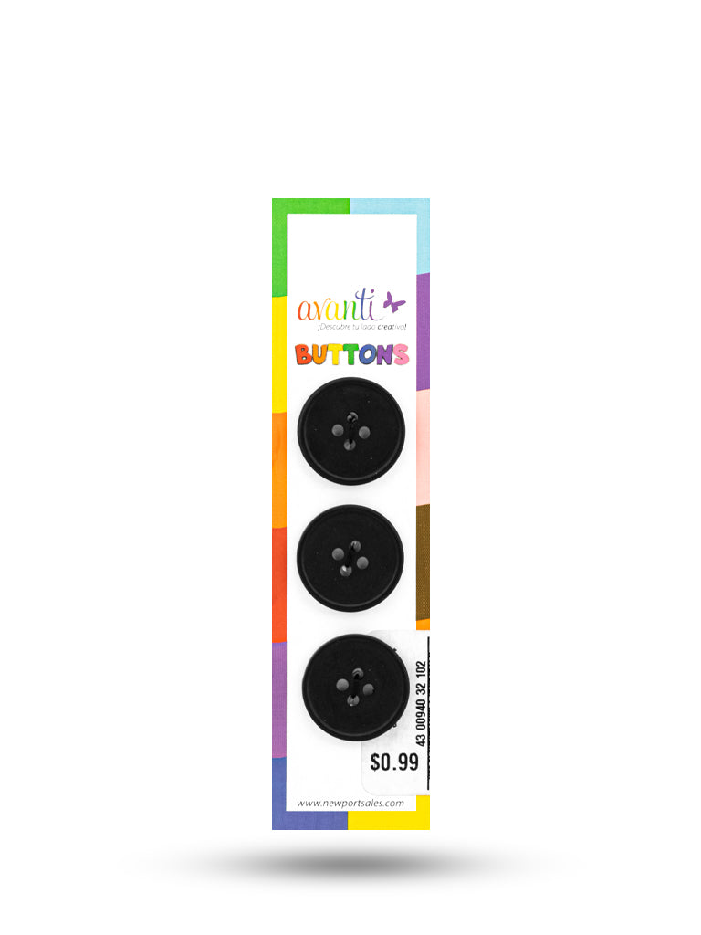 Sewing Buttons – 32L (20mm / 0.79 inches) with 4 Holes – Perfect for Coats, Blazers & Home Decor, 12-Pack