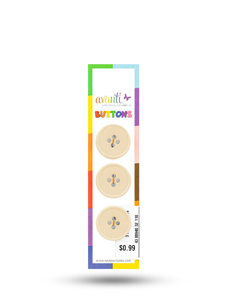 Sewing Buttons – 32L (20mm / 0.79 inches) with 4 Holes – Perfect for Coats, Blazers & Home Decor, 12-Pack