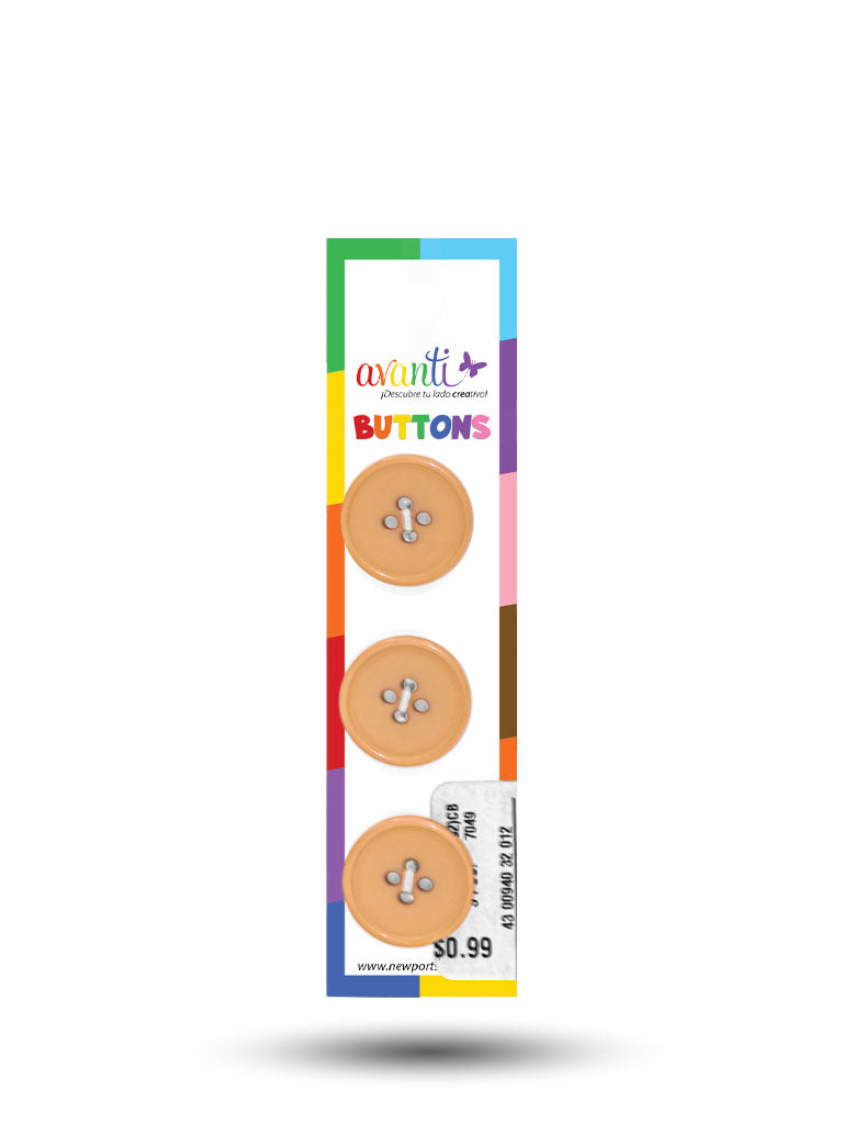 Sewing Buttons – 32L (20mm / 0.79 inches) with 4 Holes – Perfect for Coats, Blazers & Home Decor, 12-Pack