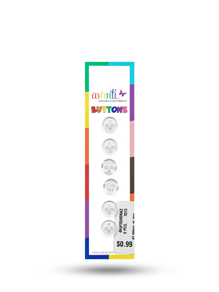 Sewing Buttons – 15L (9.53mm / 0.375 inches) with 2 Holes – Perfect for Casual Shirts & Lightweight Blouses 12-Pack