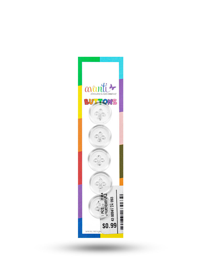 Sewing Buttons – 24L (15mm / 0.6 inches) with 4 Holes – Perfect for Shirts, Cardigans & Children’s Clothing, 12-Pack