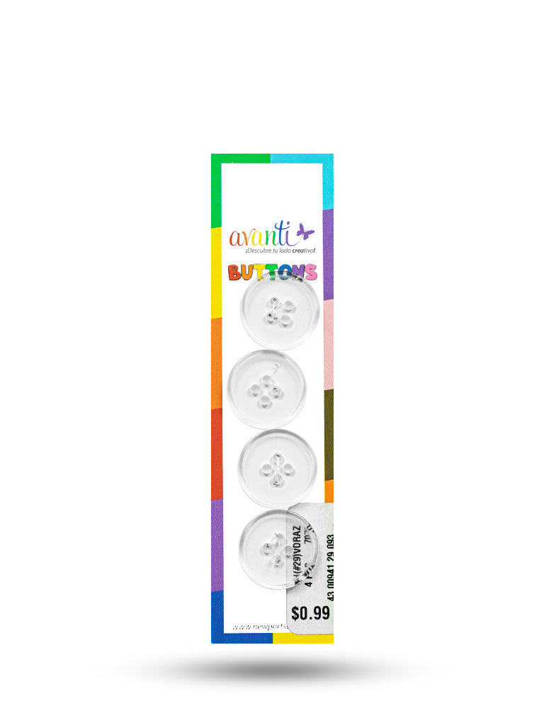Sewing Buttons – 30L (19mm / 0.75 inches) with 4 Holes – Perfect for Jackets, Dresses & Home Decor, 12-Pack