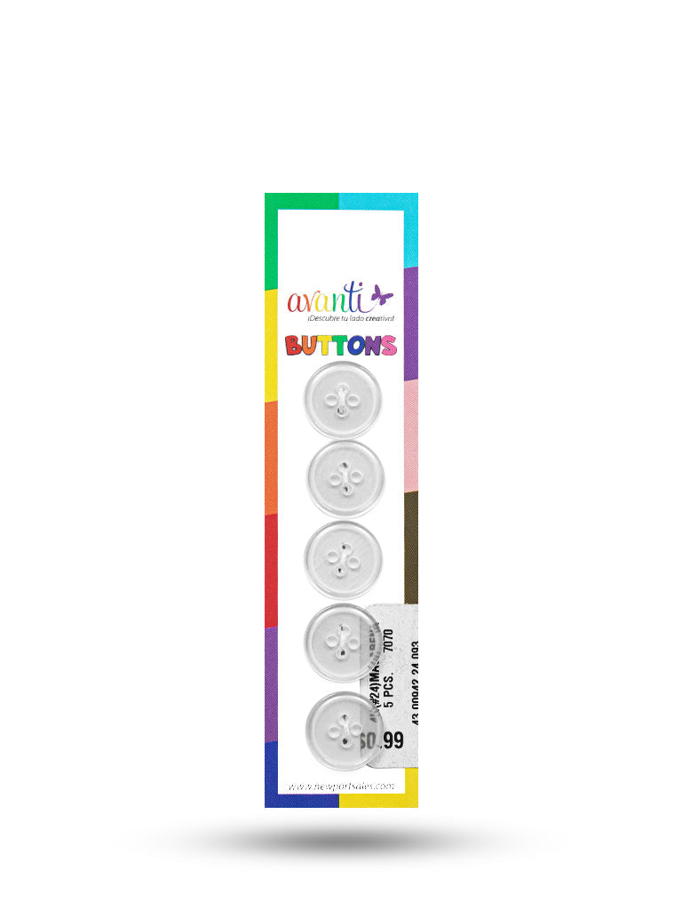 Sewing Buttons – 24L (15mm / 0.6 inches) with 4 Holes – Perfect for Shirts, Cardigans & Children’s Clothing, 12-Pack